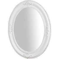 Biscottini - Spiegel zum Aufhängen vertikal/horizontal L54xPR4xH64 cm mit antikiertem weißem Finish von BISCOTTINI