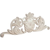 Biscottini - Supraporte aus Holz mit antikiertem weißem Finish L98xPR4xH33 cm. Made in Italy von BISCOTTINI