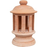 Terrakotta-Laterne 100% Made in Italy, handgefertigt. Kerzenhalter im Haus, endgültig für Säulen L26XPR26XH45 cm von BISCOTTINI