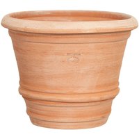 Biscottini - Glatte Terrakotta-Vase, Outdoor-Blumentopf, runde Vase, Gartenpflanzgefäß, runde Vase für Blumen, handgefertigt, Made in Italy von BISCOTTINI