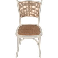 Biscottini - Stuhl aus Holz und Rattan. Thonet-Stuhl. Retro-Stuhl für Esszimmer, Küche, Restaurants. Weißer Vintage-Stuhl aus Massivholz - holz von BISCOTTINI