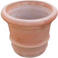 Vase für draußen Retro-Vase aus Terrakotta Made in Italy Dekorativer Topf Pflanzschale Großer Topf Blumentopf Handgefertigt von BISCOTTINI