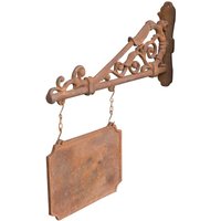 Biscottini - Wandschild aus Gusseisen mit Naturrost-Finish L70xPR12xH85 cm von BISCOTTINI