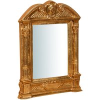 Wandspiegel Spiegel zum Aufhängen aus Holz mit antikem Blattgold L33xPR4xH43 cm Made in Italy von BISCOTTINI