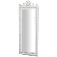 Biscottini - Rechteckiger Badezimmer-Wandspiegel. Vertikaler horizontaler Spiegel, schäbiger weißer Holzrahmen. Langer Spiegel zum Aufhängen von BISCOTTINI
