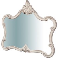 Biscottini - Wandspiegel aus Holz mit antikiertem weißem Finish L71XPR5XH82 cm. Made in Italy von BISCOTTINI