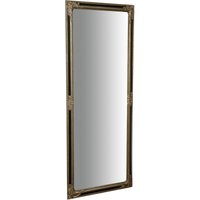 Biscottini - Wandspiegel und vertikaler/horizontaler Hängespiegel L72xPR4xH180 cm silber und schwarz antikisiert von BISCOTTINI