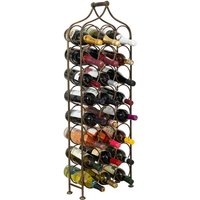 Weinflaschenhalter aus Schmiedeeisen Sektflaschenhalter 106x36 cm Bodenstehendes Weindisplay für 24 Flaschen Weinladen von BISCOTTINI
