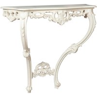Biscottini - hölzerne konsole, weisses antike finish, hergestellt in italien von BISCOTTINI