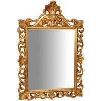 Hölzernes Wandspiegel Spiegel zum Aufhängen- gold finish hergestellt in italien von BISCOTTINI