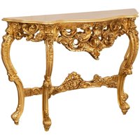 Biscottini - konsolentisch aus holz mit antikem blattgold-finish made in italy von BISCOTTINI