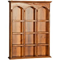 Country Wandschrank aus massivem Lindenholz mit Nussbaum-Finish L54xPR12xH72 cm. Made in Italy von BISCOTTINI