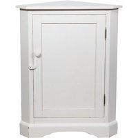 Eckschrank im Country-Stil aus massivem Lindenholz mit antikiertem weißem Finish L50xPR50xH92 cm. Made in Italy von BISCOTTINI