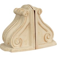 Ein Paar Buchstützen aus antik-weiß lackiertem Holz Made in Italy von BISCOTTINI