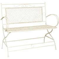 Eisenbank 120x52x79 cm Sofa für Garten und Eingang Metallsofa für den Außen- und Innenbereich. Bank 2-Sitzer-Stuhl Gusseisen von BISCOTTINI