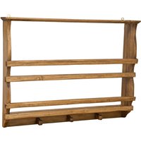 Biscottini - Geschirrregal im Country-Stil aus massivem Lindenholz mit natürlichem Finish L85XPR15XH65 cm. Made in Italy von BISCOTTINI