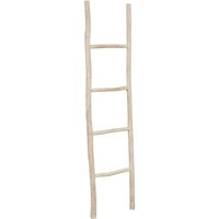 Biscottini - Handtuchhalter Leiter Holz moderner Badezimmerboden Wand zu Wand dekorativer Leiter Handtuchhalter Objekthalter Bücherregal von BISCOTTINI