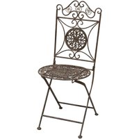 Biscottini - Klappstuhl aus Schmiedeeisen, Garten- und Terrassenstuhl mit dekorativen Motiven, rustikaler Vintage-Stil außen und innen - Antike Rost Biscottini - Klappstuhl aus Schmiedeeisen, Garten- und Terrassenstuhl mit dekorativen Motiven, rustikaler Vintage-Stil außen und innen - Antike Rost von BISCOTTINI