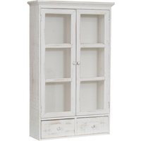 Biscottini - Wohnzimmer-Wandvitrine, Holzvitrine, 3 Regale, weißer hängender Badezimmerschrank, Küchen-Wandschrank Schließfach Biscottini - Wohnzimmer-Wandvitrine, Holzvitrine, 3 Regale, weißer hängender Badezimmerschrank, Küchen-Wandschrank Schließfach von BISCOTTINI
