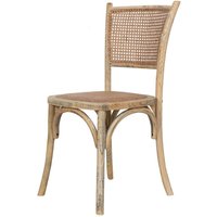 Biscottini - Küchenstuhl 46x90x43 cm Holz- und Rattanstuhl Rustikaler Esszimmerstuhl Moderne Restaurantstühle Vintage Thonet Stuhl von BISCOTTINI