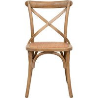 Biscottini - Küchenstuhl 47x86x52 cm Esszimmerstuhl Holz- und Rattanstuhl Moderne Restaurantstühle Thonet Stuhl Cross Vintage Stühle von BISCOTTINI