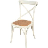 Küchenstuhl aus Holz 47x86x52 cm Moderner Rattanstuhl Rustikaler Thonet Stuhl Esszimmerstuhl Cross Vintage Stuhl Bistrostühle von BISCOTTINI