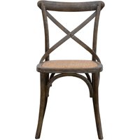 Küchenstuhl aus Holz 47x86x52 cm Moderner Rattanstuhl Rustikaler Thonet Stuhl Esszimmerstuhl Cross Vintage Stuhl Bistrostühle von BISCOTTINI