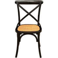 Küchenstuhl aus Holz 47x86x52 cm Moderner Rattanstuhl Rustikaler Thonet Stuhl Esszimmerstuhl Cross Vintage Stuhl Bistrostühle von BISCOTTINI