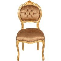 Küchenstuhl aus Holz Esszimmerstuhl 92x45x45 cm Louis XVI Polstersessel Barocksessel Goldsessel im französischen Stil Küchenstuhl aus Holz Esszimmerstuhl 92x45x45 cm Louis XVI Polstersessel Barocksessel Goldsessel im französischen Stil von BISCOTTINI