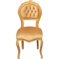 Küchenstuhl aus Holz Esszimmerstuhl 92x45x45 cm Louis XVI Polstersessel Barocksessel Goldsessel im französischen Stil Küchenstuhl aus Holz Esszimmerstuhl 92x45x45 cm Louis XVI Polstersessel Barocksessel Goldsessel im französischen Stil von BISCOTTINI