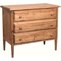 Landhauskommode aus massivem Lindenholz natur L100xPR48xH85 cm. Made in Italy von BISCOTTINI