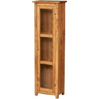 Landhausvitrine aus massivem Lindenholz, naturbelassen, Made in Italy von BISCOTTINI