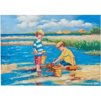 Lgemälde auf Leinwand handgemalte Kinder am Meer von BISCOTTINI
