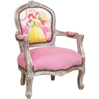 Mini-Sessel für Kinder 77x50x51 Louis XVI-Stühle Gepolsterter Sessel mit Armlehnen Schlafzimmersessel mit Prinzessinnen von BISCOTTINI