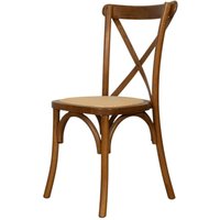 Biscottini - Moderner stapelbarer Küchenstuhl aus Holz Rattan für Esszimmer und Wohnzimmer Vintage Thonet Rustikale Restaurantstühle von BISCOTTINI