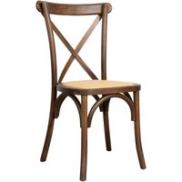 Biscottini - Moderner stapelbarer Küchenstuhl aus Holz Rattan für Esszimmer und Wohnzimmer Vintage Thonet Rustikale Restaurantstühle von BISCOTTINI