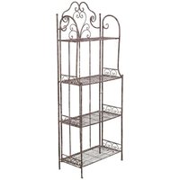 Biscottini - Etagere Balkon-Pflanzgefäß aus Schmiedeeisen, Pflanzenstütze, Blumentopfhalter, Regal für Außen- und Zimmerpflanzen von BISCOTTINI