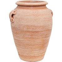 Biscottini - regenschirmständer, terrakotta-amphora/vase mit ringen, handgefertigt, für pflanzen und blumen. L36XPR34XH46 cm von BISCOTTINI