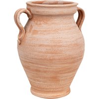 Biscottini - regenschirmständer, terrakotta-amphora/vase mit ringen, handgefertigt, für pflanzen und blumen. L38XPR33XH45 cm von BISCOTTINI
