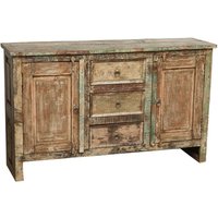 Sideboard aus recyceltem Massivholz, antikisiert L138XPR36xH84 cm von BISCOTTINI