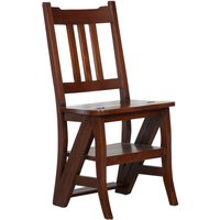 Stuhl/Treppe aus massivem Mahagoniholz mit Nussholz Finish L44xPR38xH90 cm. Stuhl/Treppe aus massivem Mahagoniholz mit Nussholz Finish L44xPR38xH90 cm. von BISCOTTINI