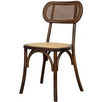 Stuhl aus Holz und Rattan 88x52x44 cm Rustikale Stühle Küchenstuhl Esszimmerstühle Moderne Stühle Vintage Thonet Stuhl von BISCOTTINI