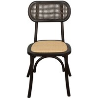 Stuhl aus Holz und Rattan 88x52x44 cm Rustikale Stühle Küchenstuhl Esszimmerstühle Moderne Stühle Vintage Thonet Stuhl von BISCOTTINI