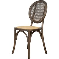 Biscottini - Stuhl aus Holz und Rattan 92x48x43 cm Rustikale Stühle Küchenstuhl Esszimmerstühle Moderne Stühle Vintage Thonet Stuhl von BISCOTTINI