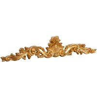 Biscottini - Supraporte aus Holz mit antikiertem Blattgold Finish L85xPR5xH17 cm. Made in Italy von BISCOTTINI