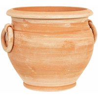 Terracotta Caspò Vase 100% Made in Italy vollständig handgefertigt von BISCOTTINI
