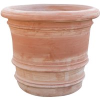 Biscottini - Glatte Terrakotta-Vase Handgefertigter Garten Pflanzer Frostsichere dekorative Blumentöpfe für den Balkon Blumenvase Pflanzer von BISCOTTINI