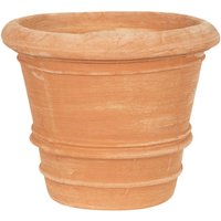 Biscottini - Glatte Terrakotta-Vase, Outdoor-Blumentopf, runde Vase, Gartenpflanzgefäß, runde Vase für Blumen, handgefertigt, Made in Italy von BISCOTTINI