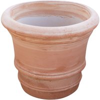 Vase für draußen Retro-Vase aus Terrakotta Made in Italy Dekorativer Topf Pflanzschale Großer Topf Blumentopf Handgefertigt von BISCOTTINI