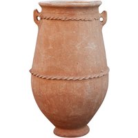Handgefertigte dekorative Sahara-Terrakotta-Vase Runder Übertopf für Gartenpflanzen. Große Töpfe 60x53 cm Amphore im Freien von BISCOTTINI